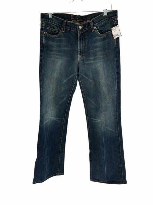 7 for All Mankind Flare Blue Jeans Size 14