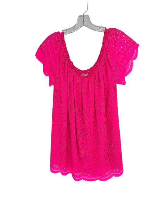 Lilly Pulitzer Hot Pink Size XL Short Sleeve Top