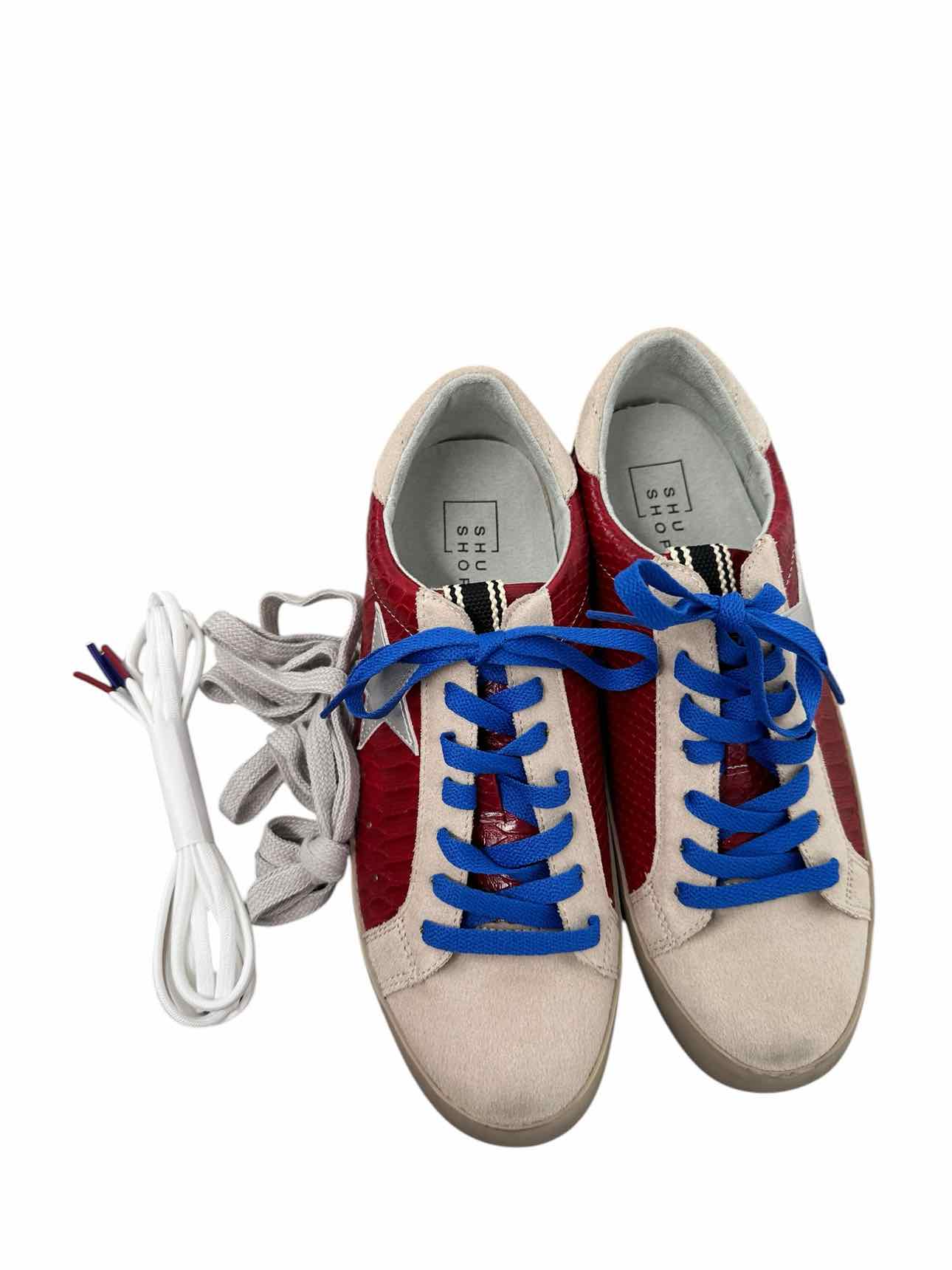 Shu Shop Red Paula Sneakers Shoe Size 9 **NEW**