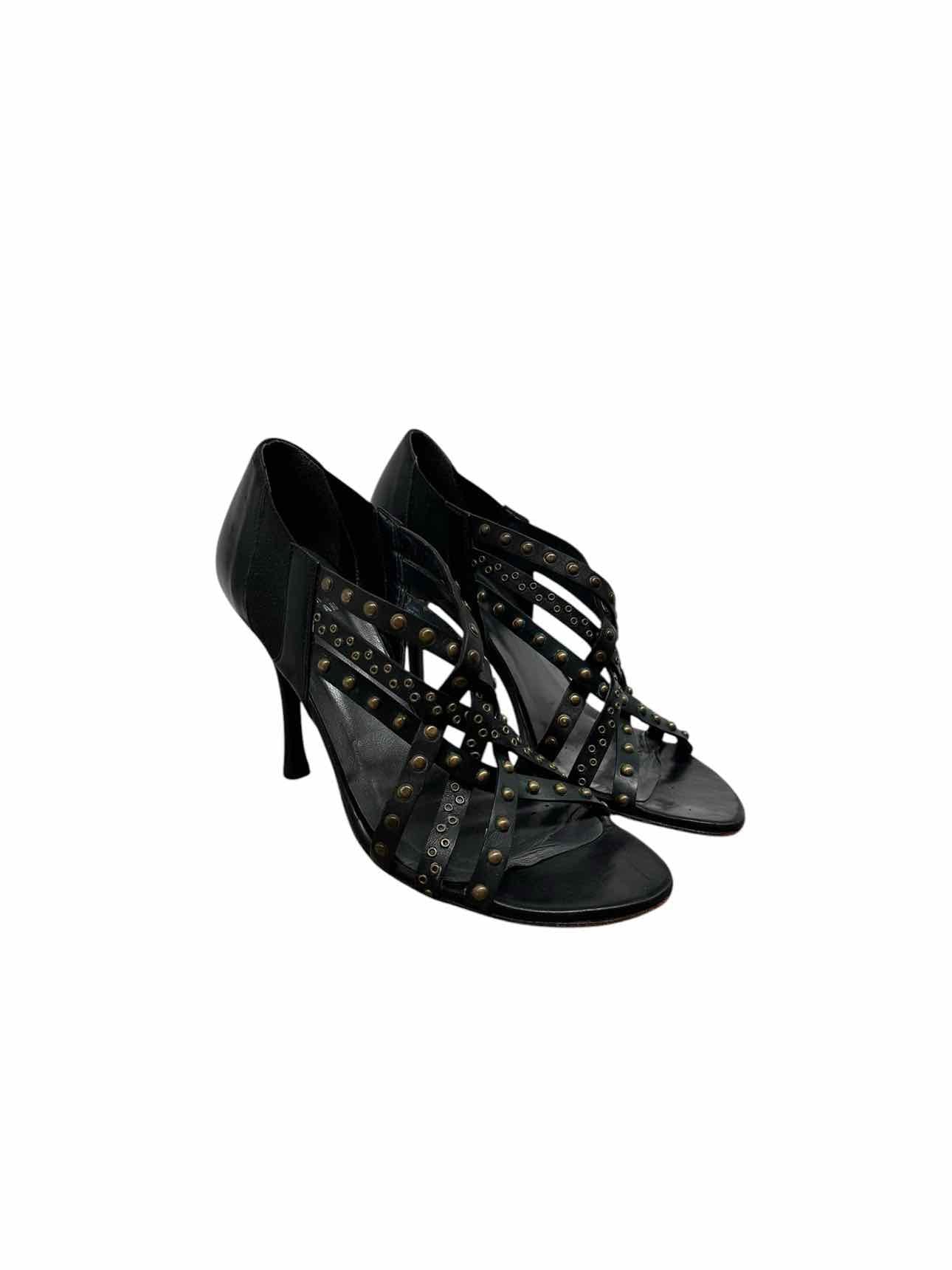 Stuart Weitzman Black Full Up Dress Sandal Shoe Size 7