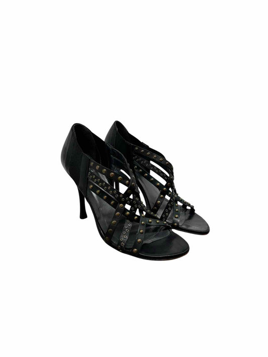 Stuart Weitzman Black Full Up Dress Sandal Shoe Size 7