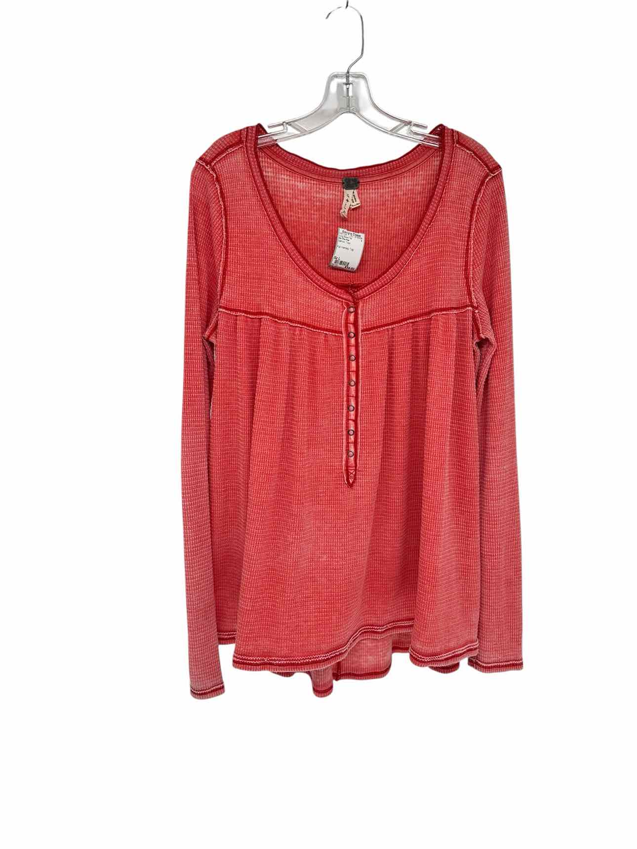 We The Free Kai Henley Top Salmon Size L