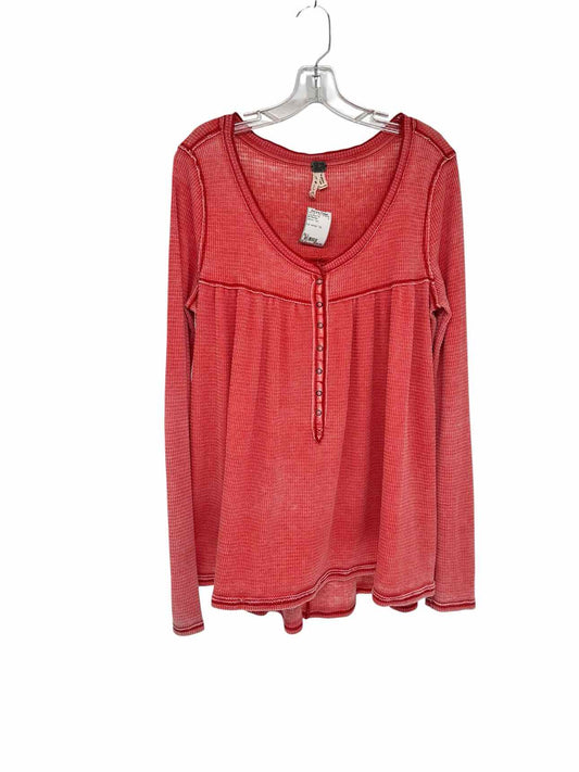 We The Free Kai Henley Top Salmon Size L