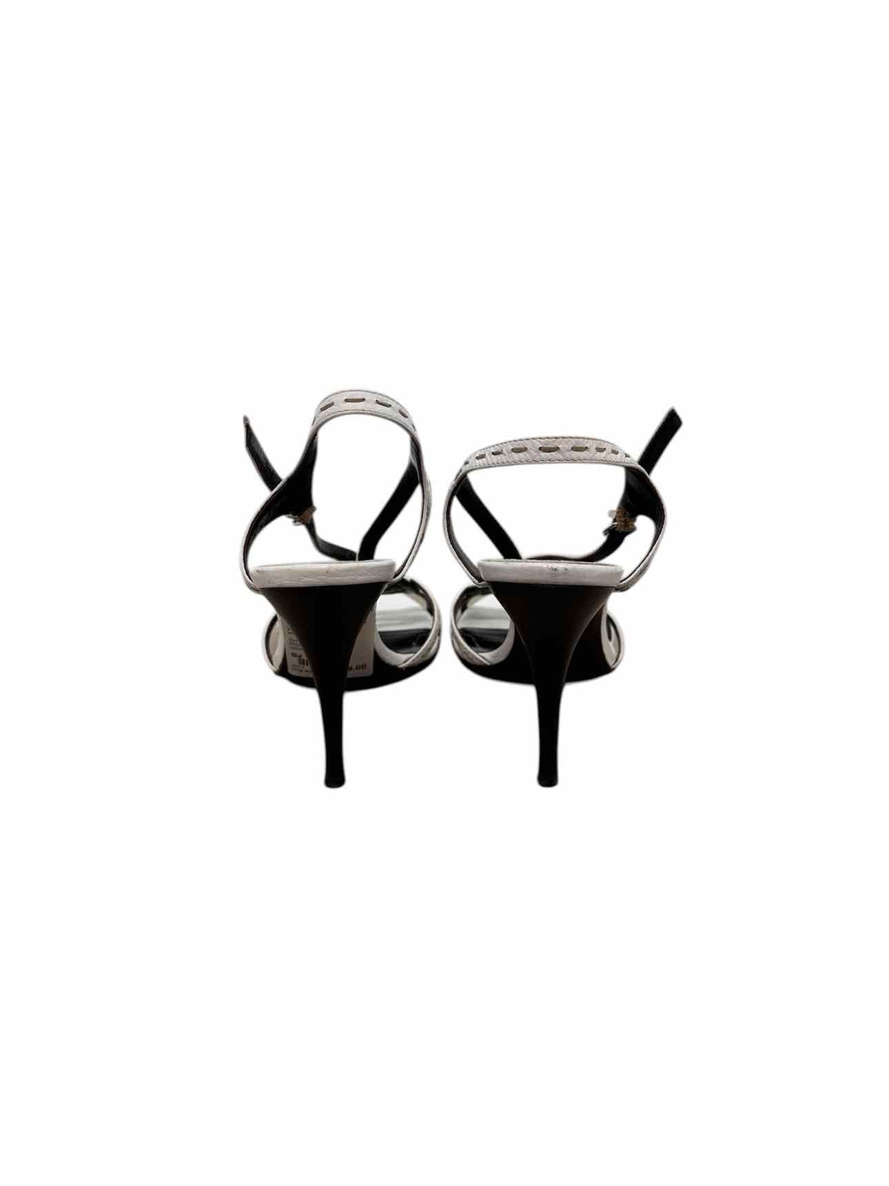 Fendi Jeans Sandalo Cuoio Romano Strappy Stilettos Shoe Size 7
