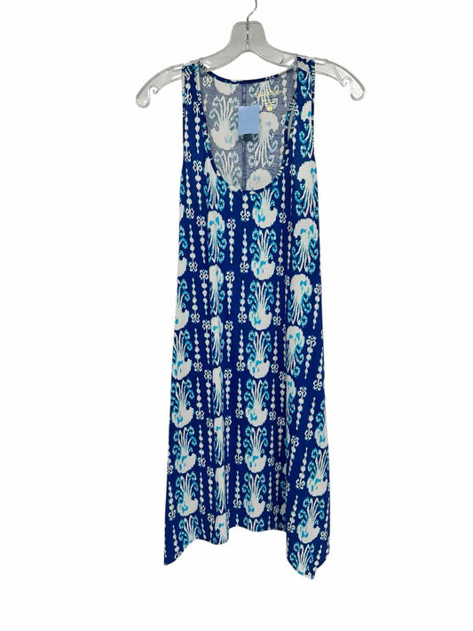 Lilly Pulitzer Melle Trapese Tank Dress in Indigo Get In Line Size S