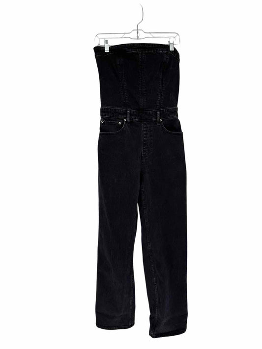 Abercrombie & Fitch Black Strapless Denim Jumpsuit Size PS
