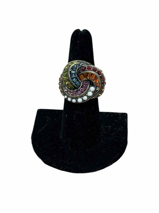 Heidi Daus Brass Multi-Color Stone Ring
