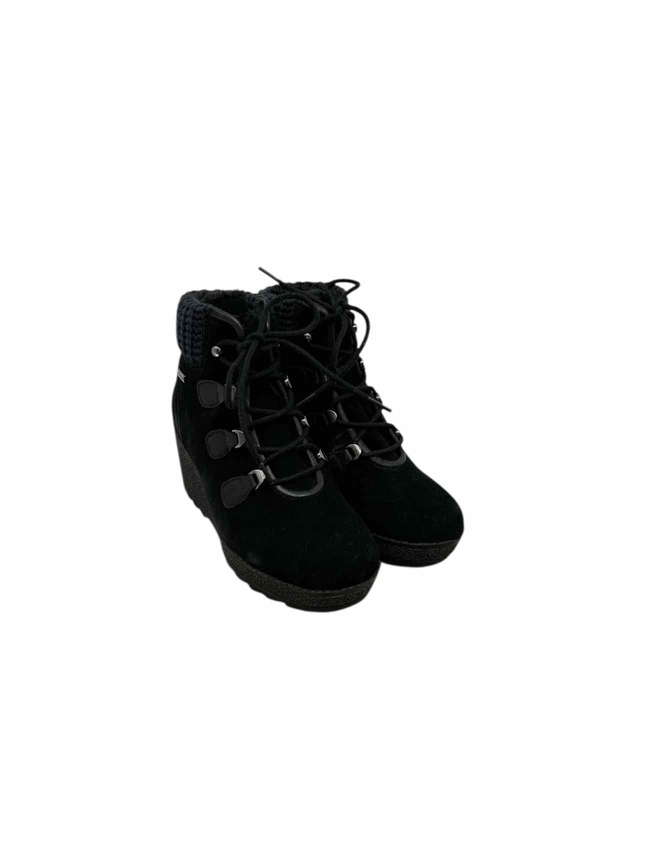 Cougar Pamela Wedge Black Boots Shoe Size 8