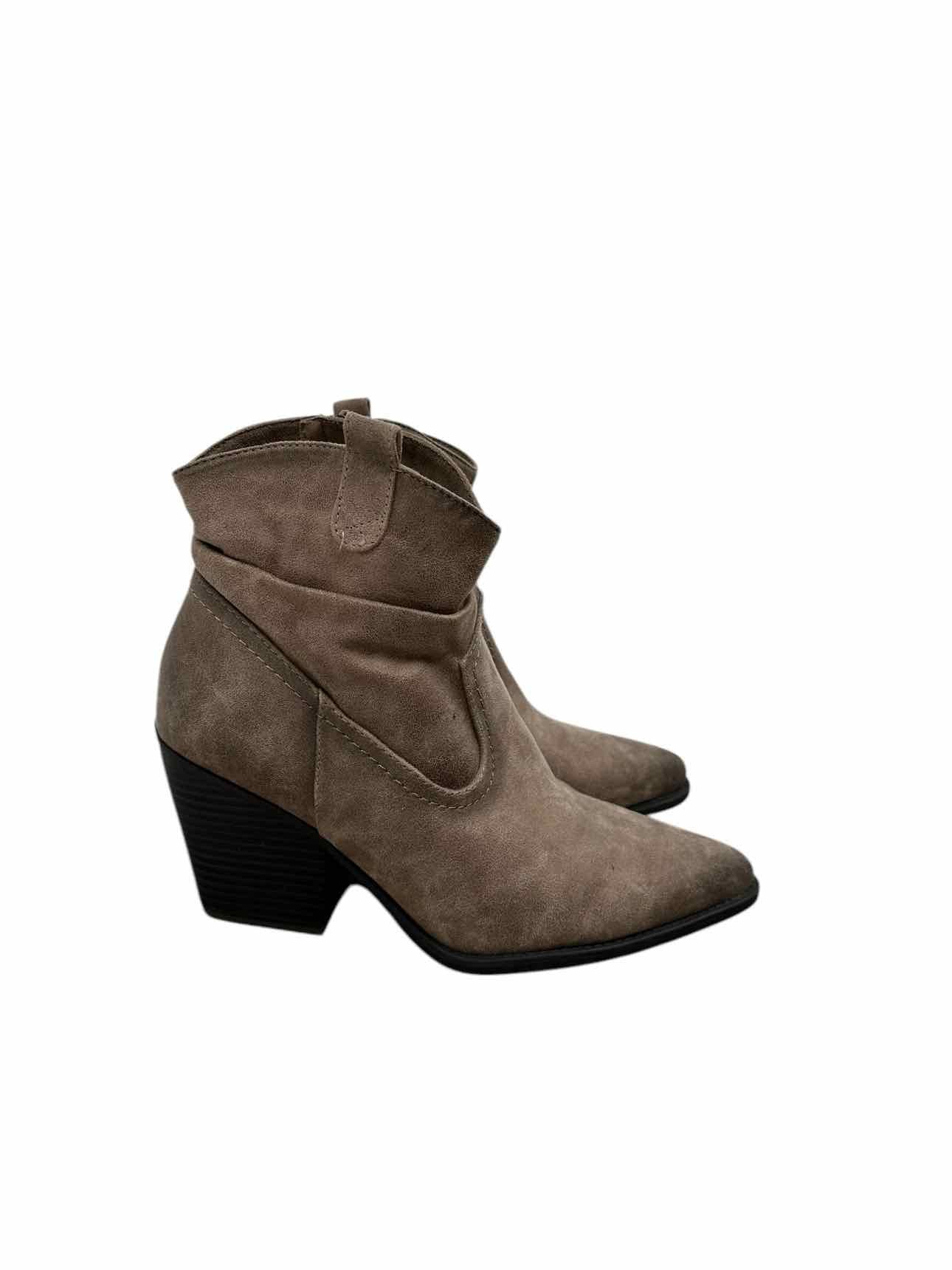 Naturalizers Taupe Soul Slouch Western Booties Shoe Size 8.5