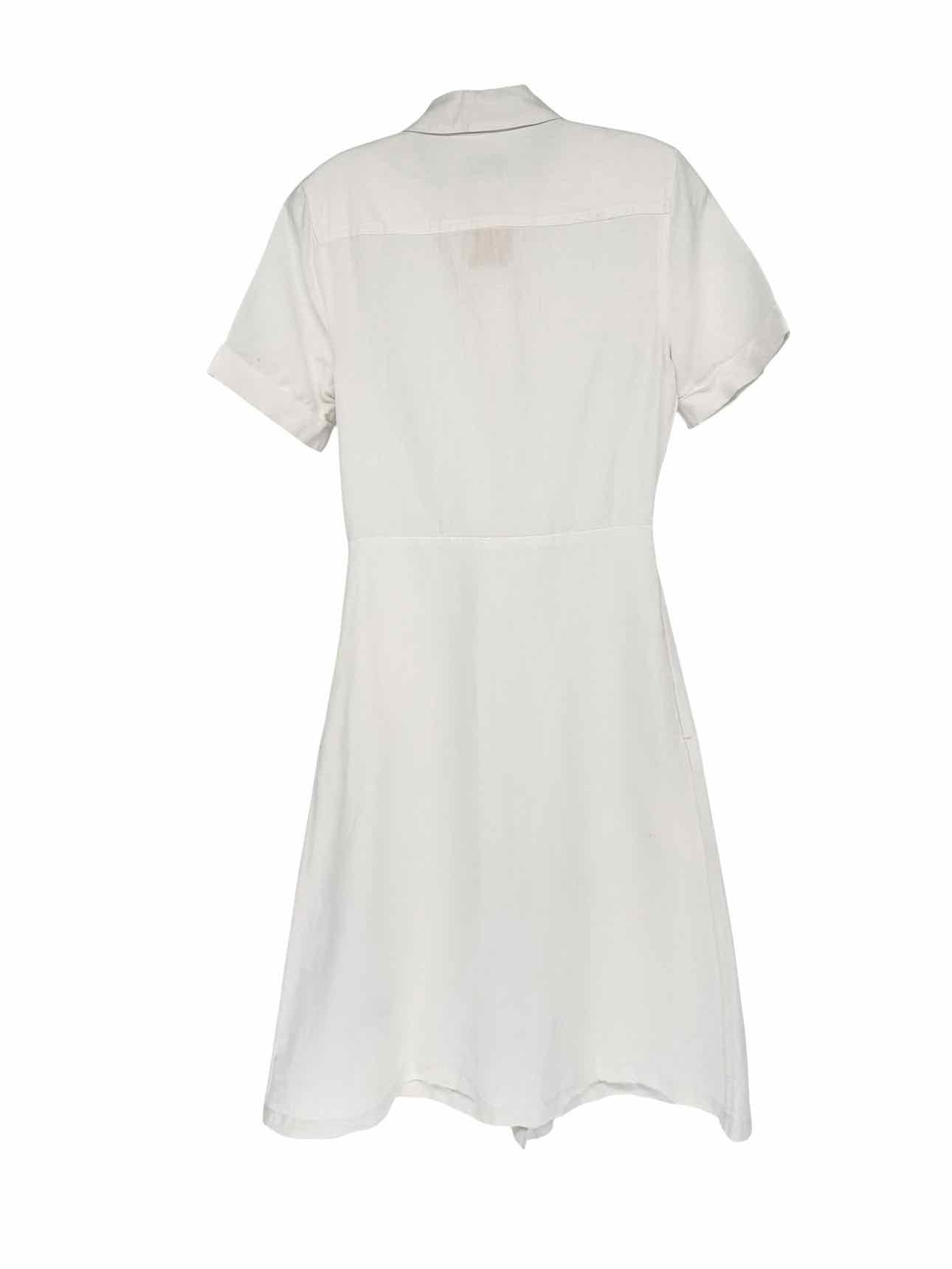 Vineyard Vines Westerly Tie-Front  Short Sleeve Dress White Size 2