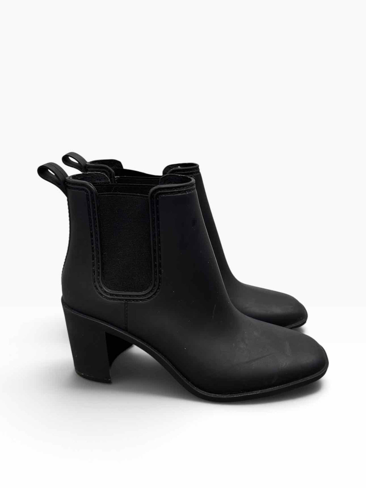 Jeffrey Campbell Hurricane Chelsea Matte Rain Boot Black Shoe Size 9