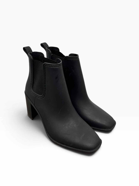 Jeffrey Campbell Hurricane Chelsea Matte Rain Boot Black Shoe Size 9