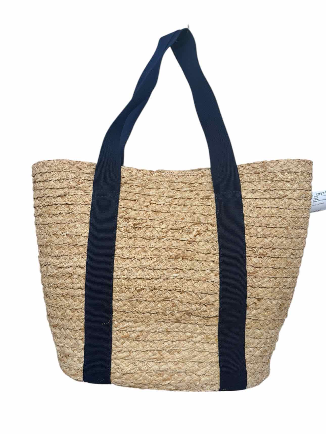 J. Crew Tan Straw Beach Bag