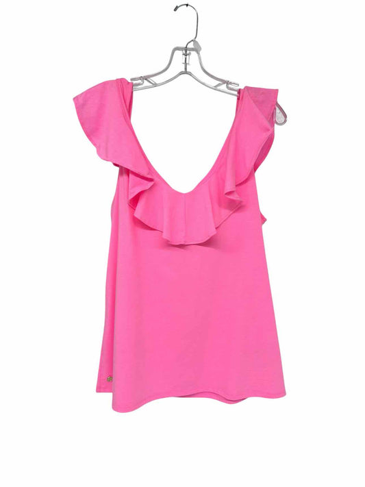 Lilly Pulitzer Alessa Ruffle Tank Top Pink Size L