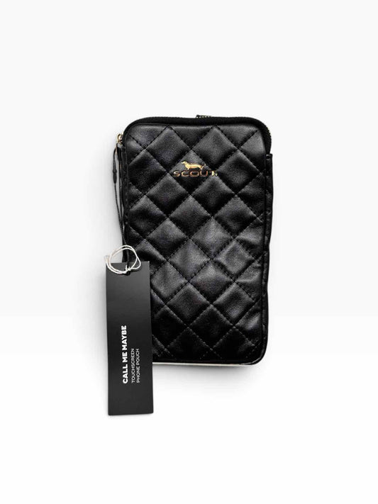 Scout Call Me Maybe Touchscreen Phone Pouch in Black Quilted  **NEW**