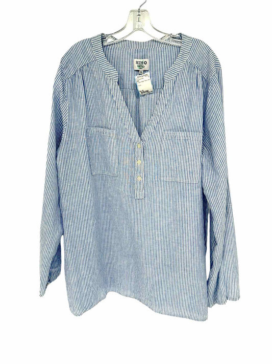 HiHo Lt. Blue Long Sleeve Top Size XL