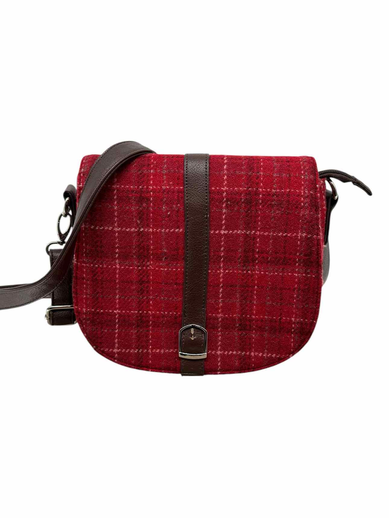 Glen Appin Harris Tweed Beauly Red Wool Crossbody