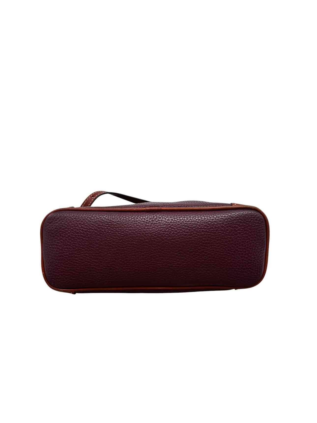 Dooney & Bourke Maroon Pebble Grain Leather Shoulder Bag