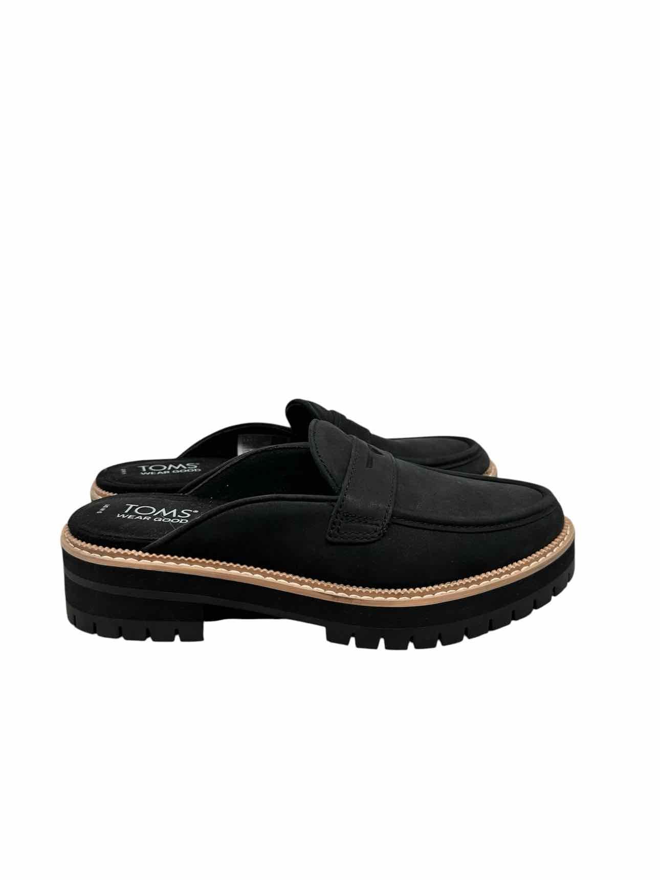 Toms Black Cara Mule Shoe Size 6