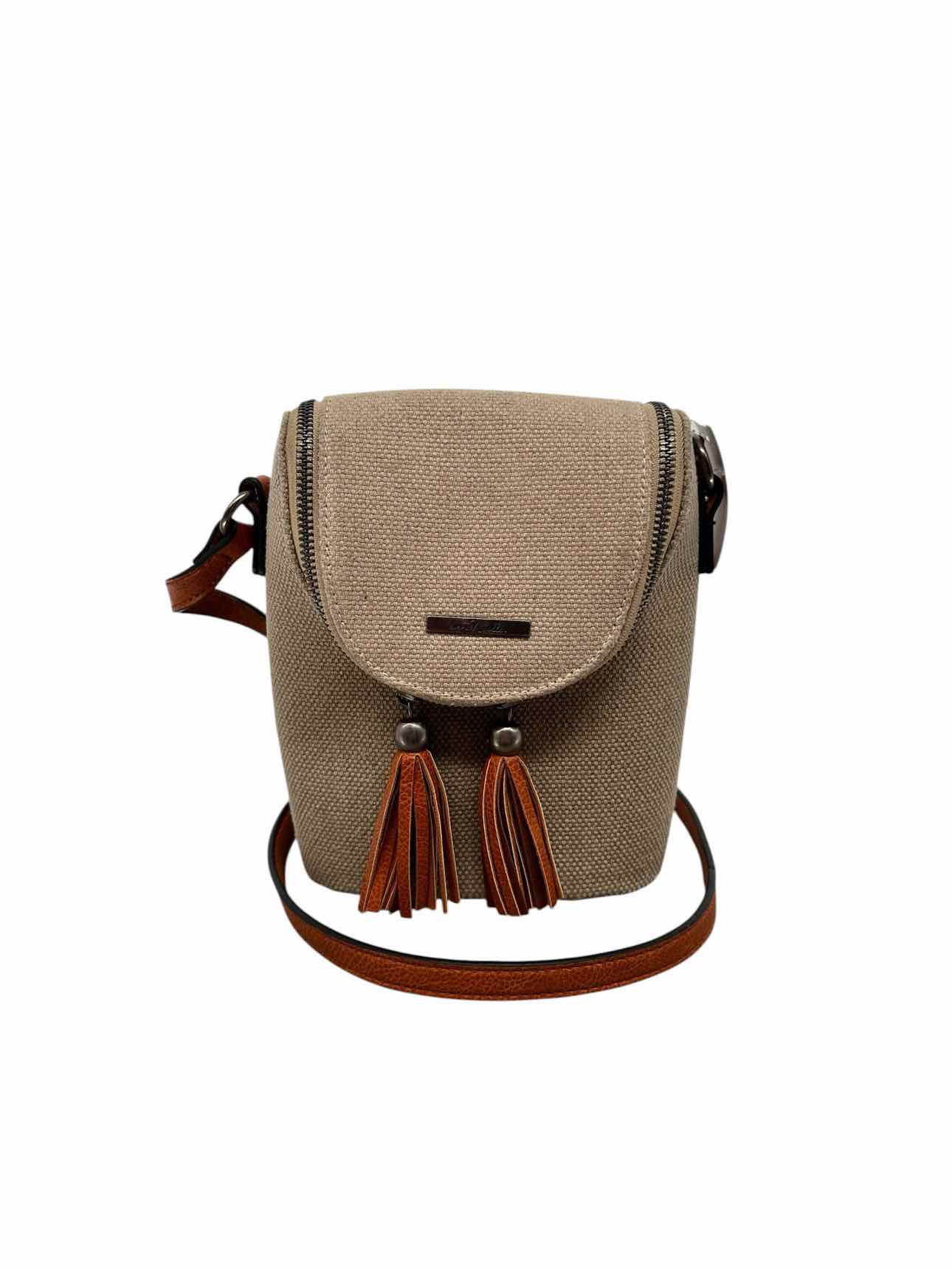 Simply Noelle Beige Canvas Crossbody