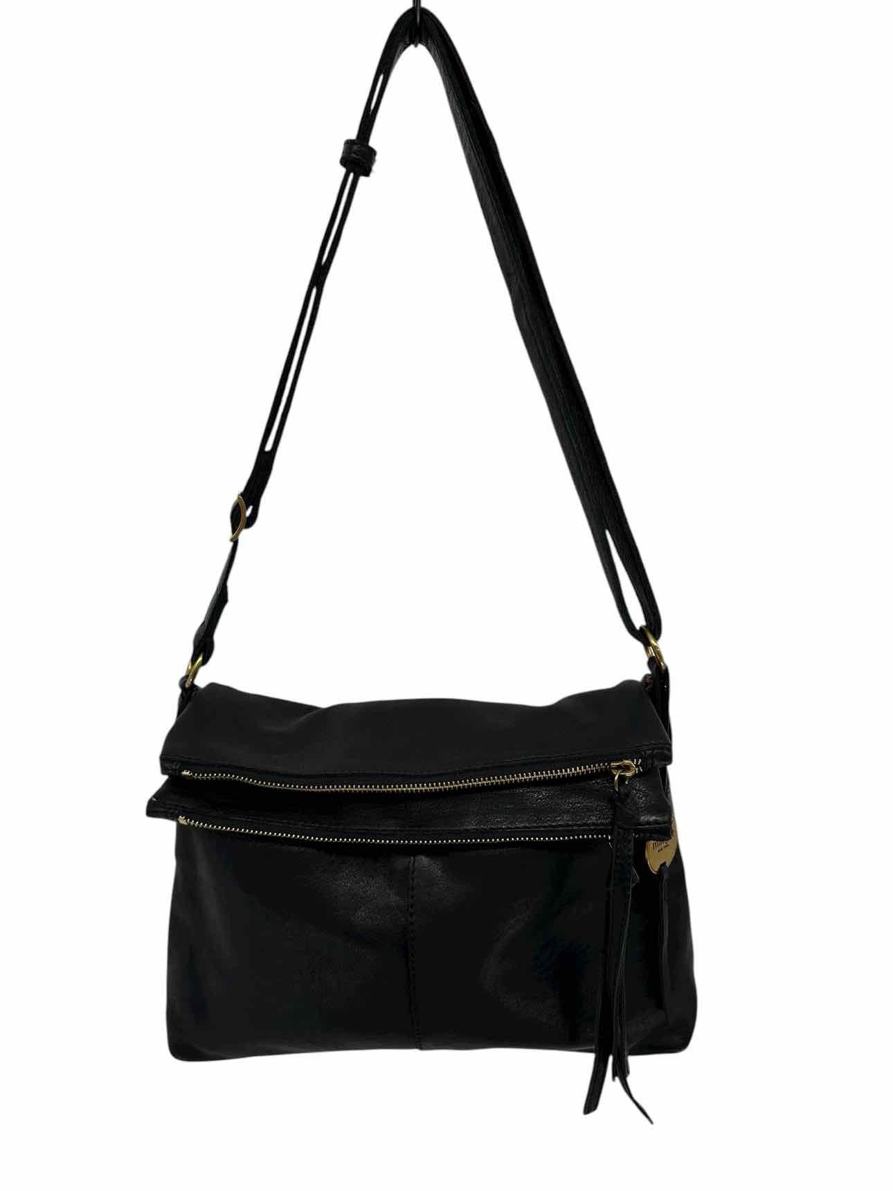 Margot Mickey Double Zip Black Leather Crossbody