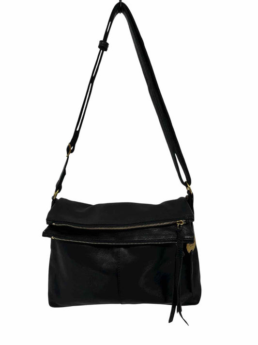 Margot Mickey Double Zip Black Leather Crossbody