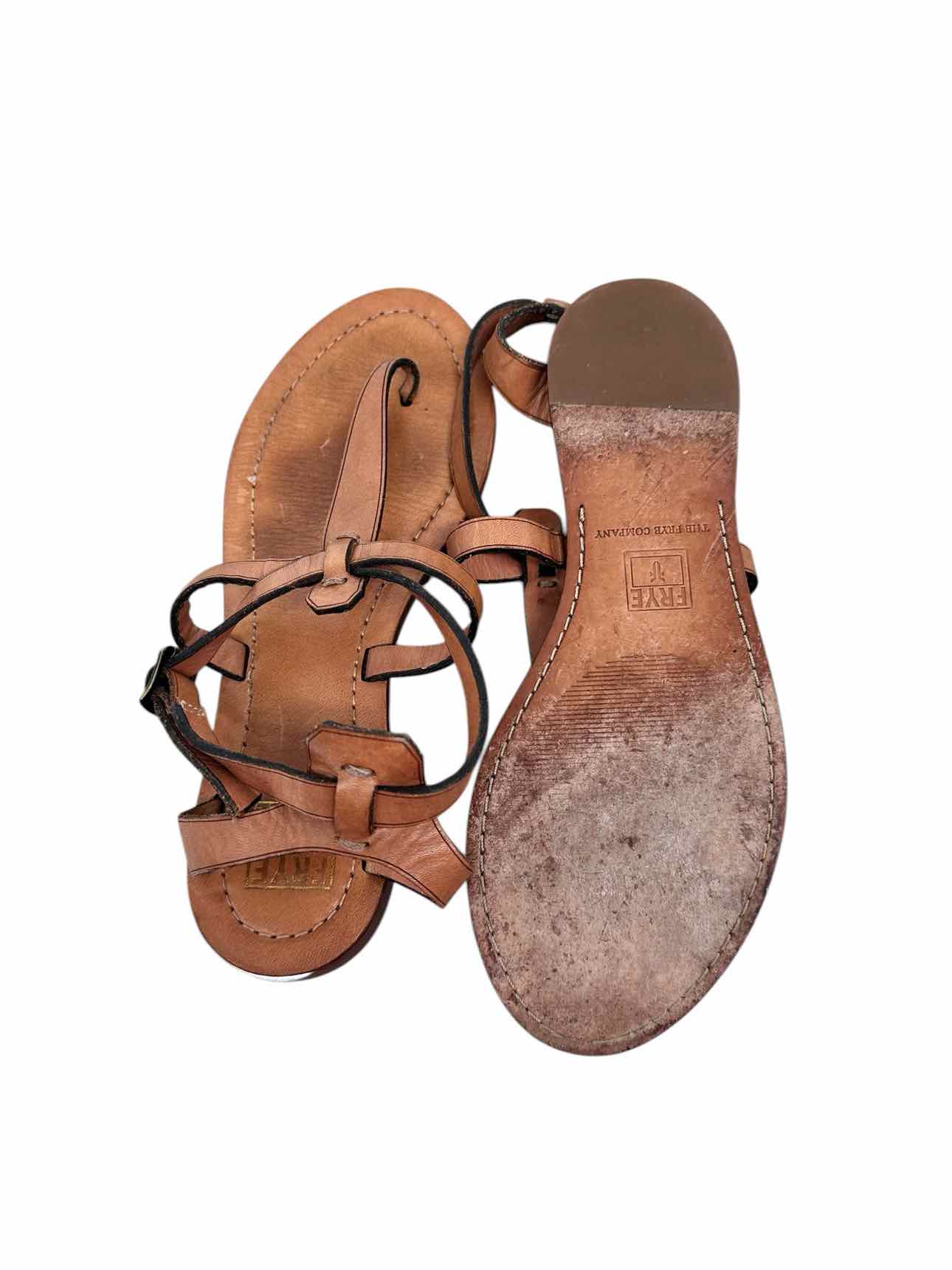 Taylor Tylor Ankle Strap Tan Sandals Shoe Size 7