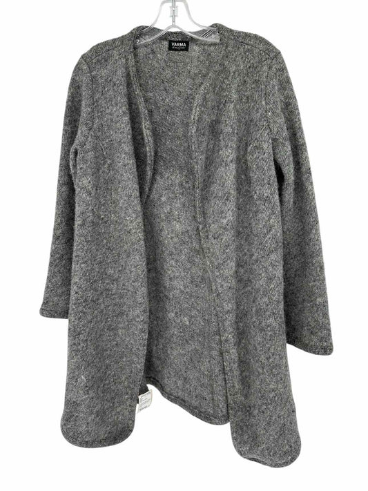 Varma Gray Wool Open Front Cardigan Size S