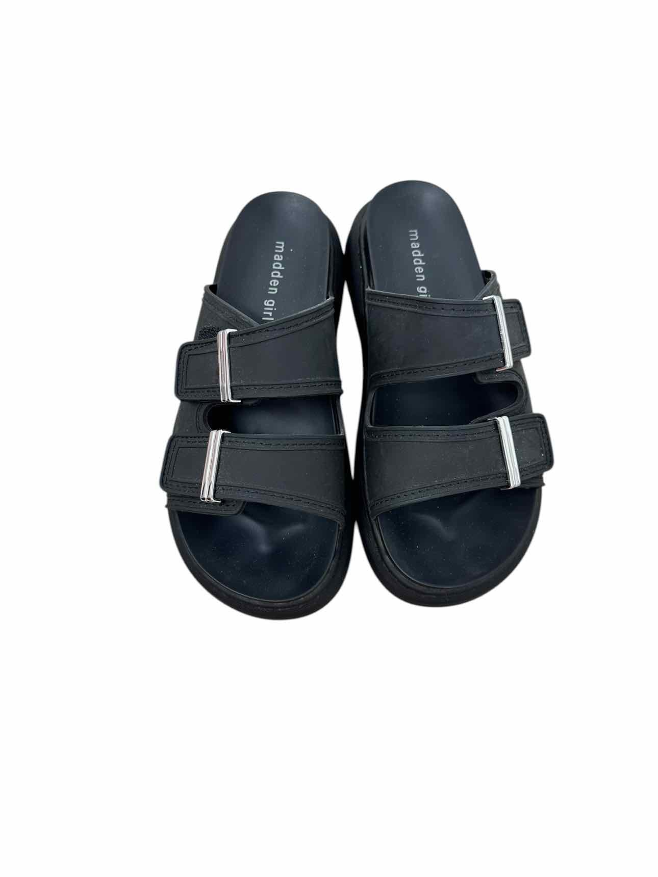 Madden Girl Black Kingsley Sandals Shoe Size 7