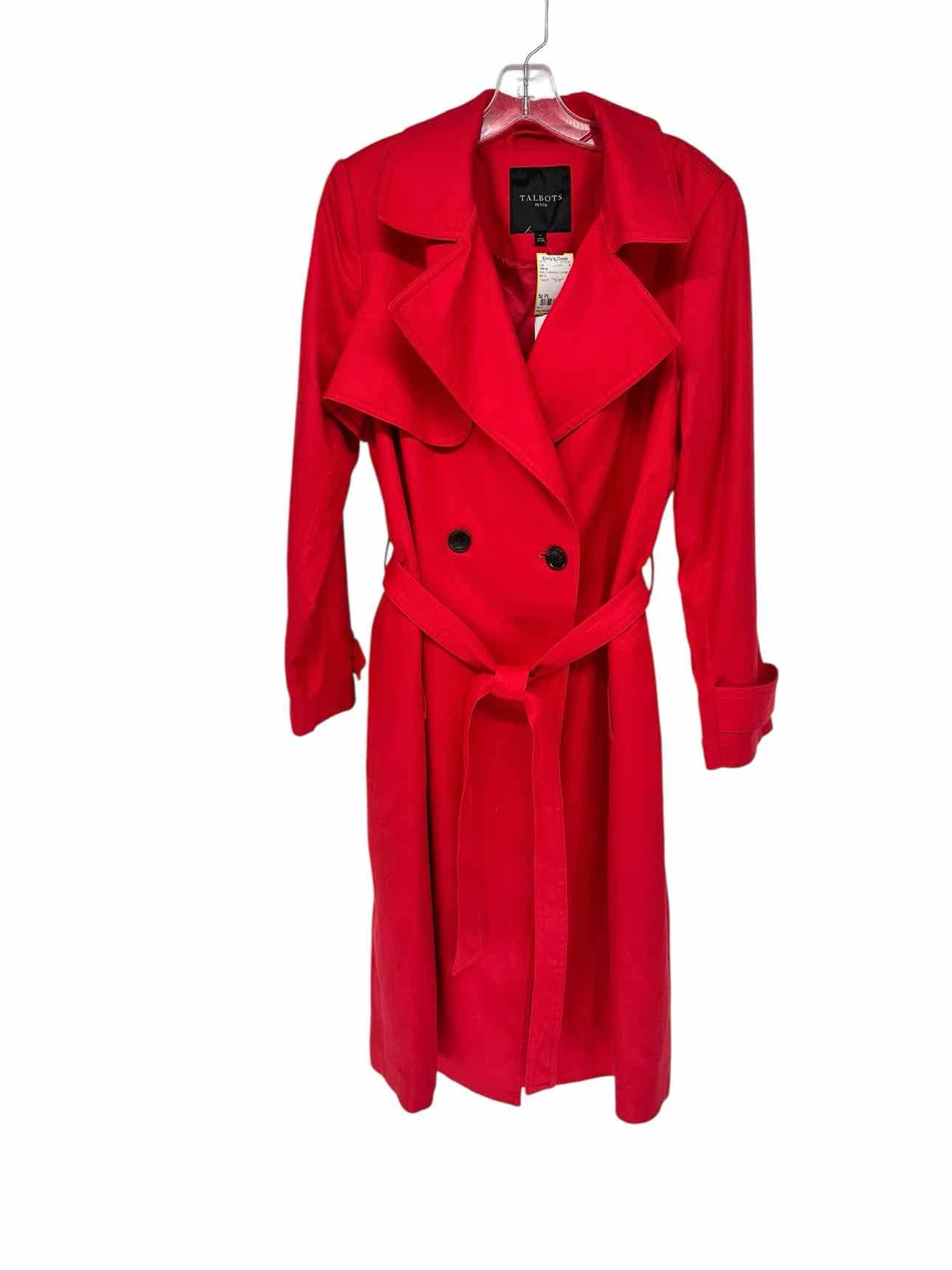 Talbots Red Trench Coat Size PL **NEW**