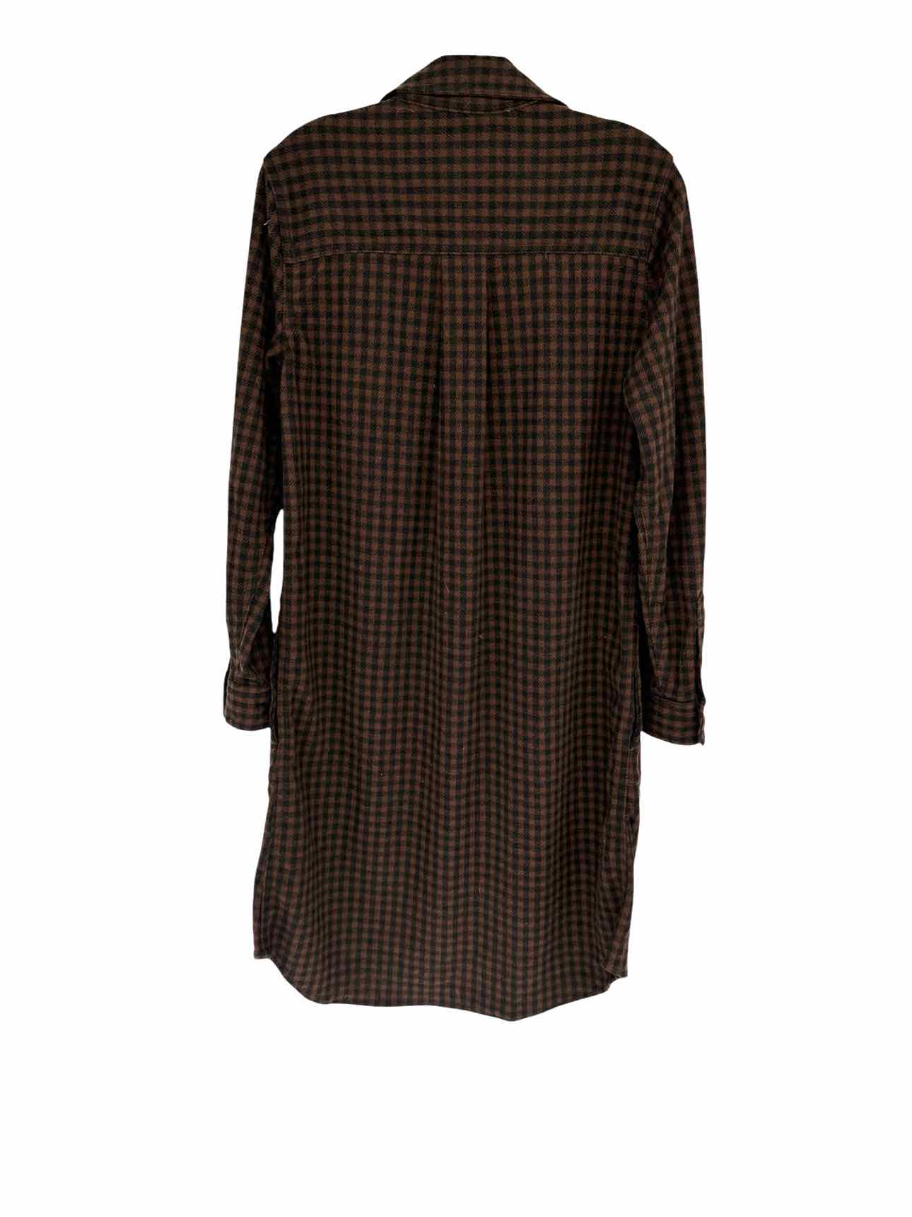 Casa Cabana Brown Long Sleeve Shirt Dress Size M **NEW**