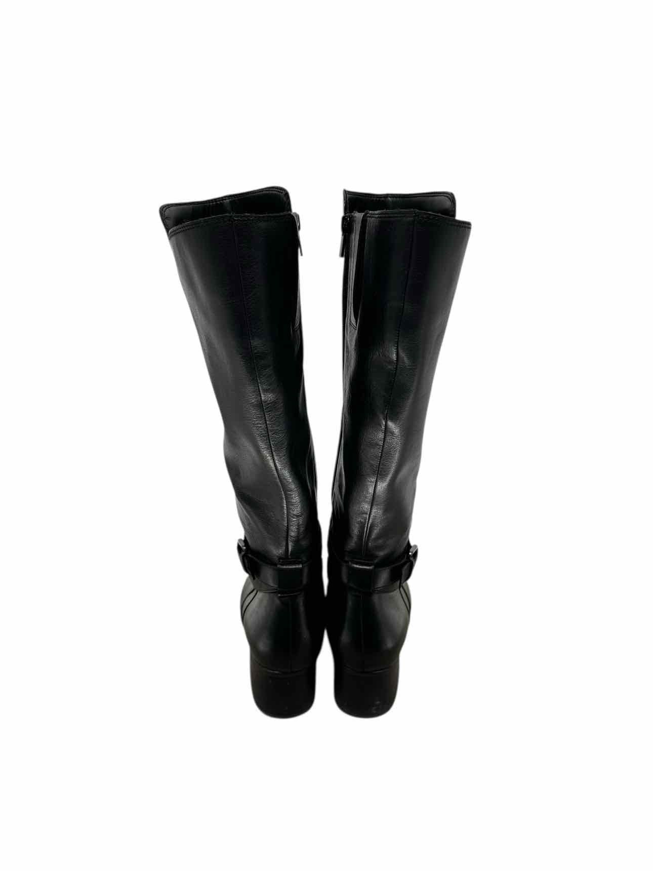 Naturalizers Demetria Wide Leg Black Boots Shoe Size 9.5