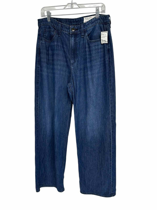 Rag & Bone Lori Mid-Rise Wide Leg Blue Jeans Size 6