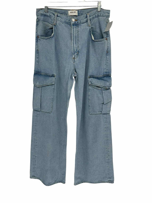 Agolde Minka Cargo Wide Leg  Lt. Blue Jeans Size 8