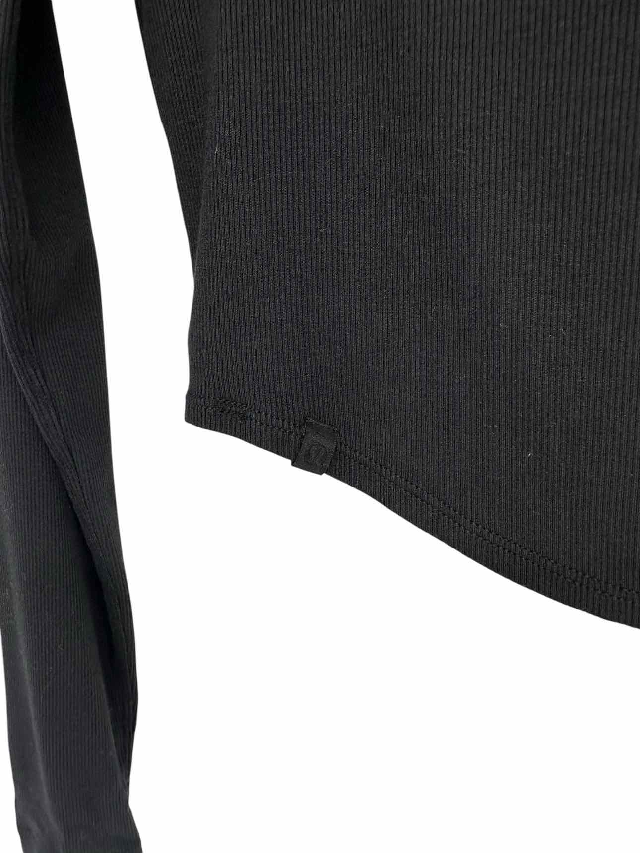 Lululemon Black Twist-back Long Sleeve Yoga Shirt Size 4