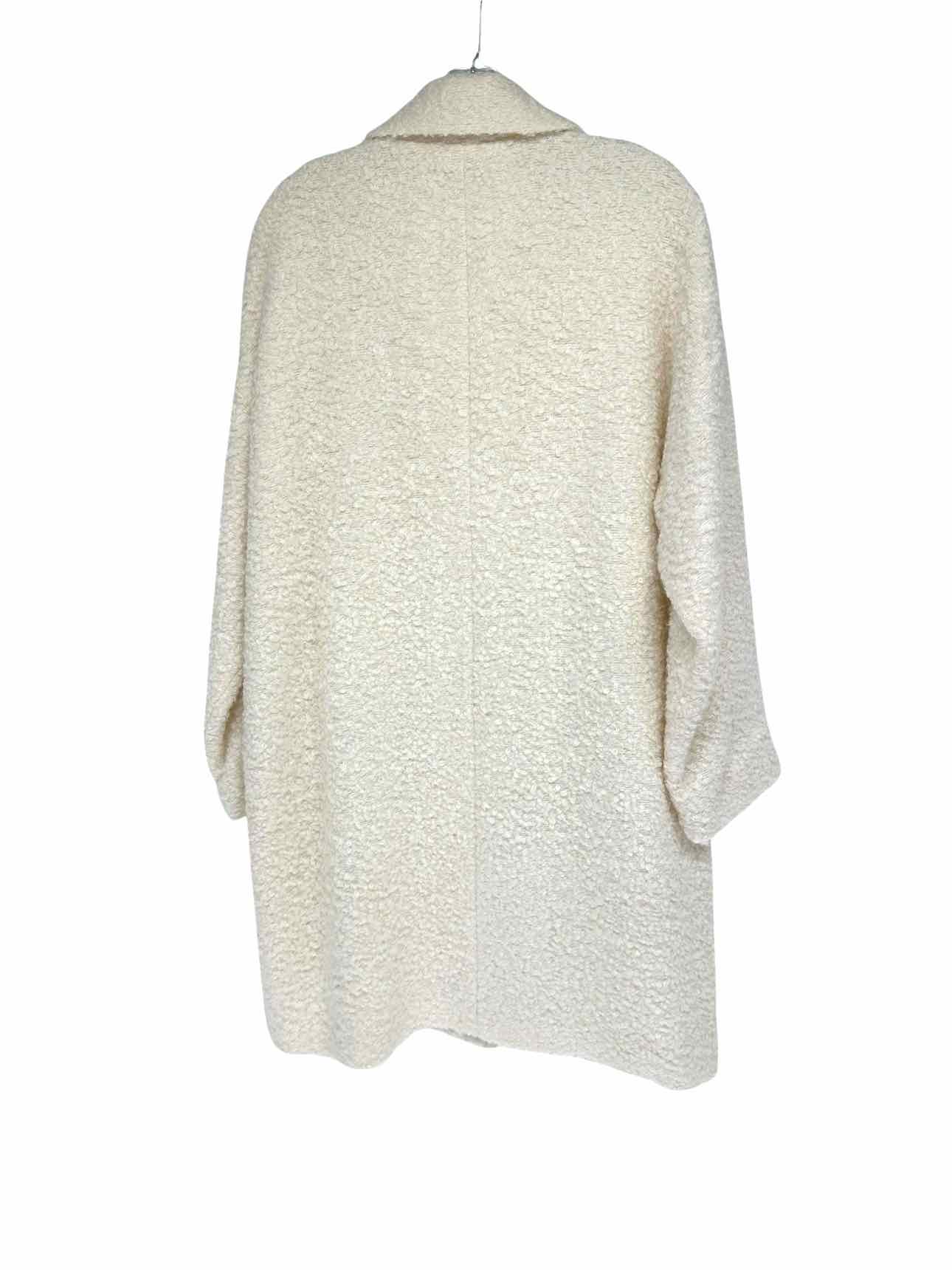 Eileen Fisher Boucle Teddy Coat Cream Size M