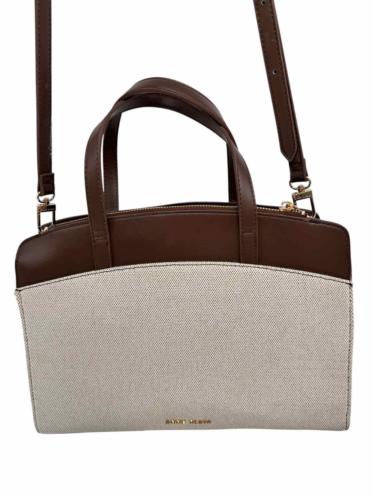 Anne Klein Brown Faux Leather Satchel