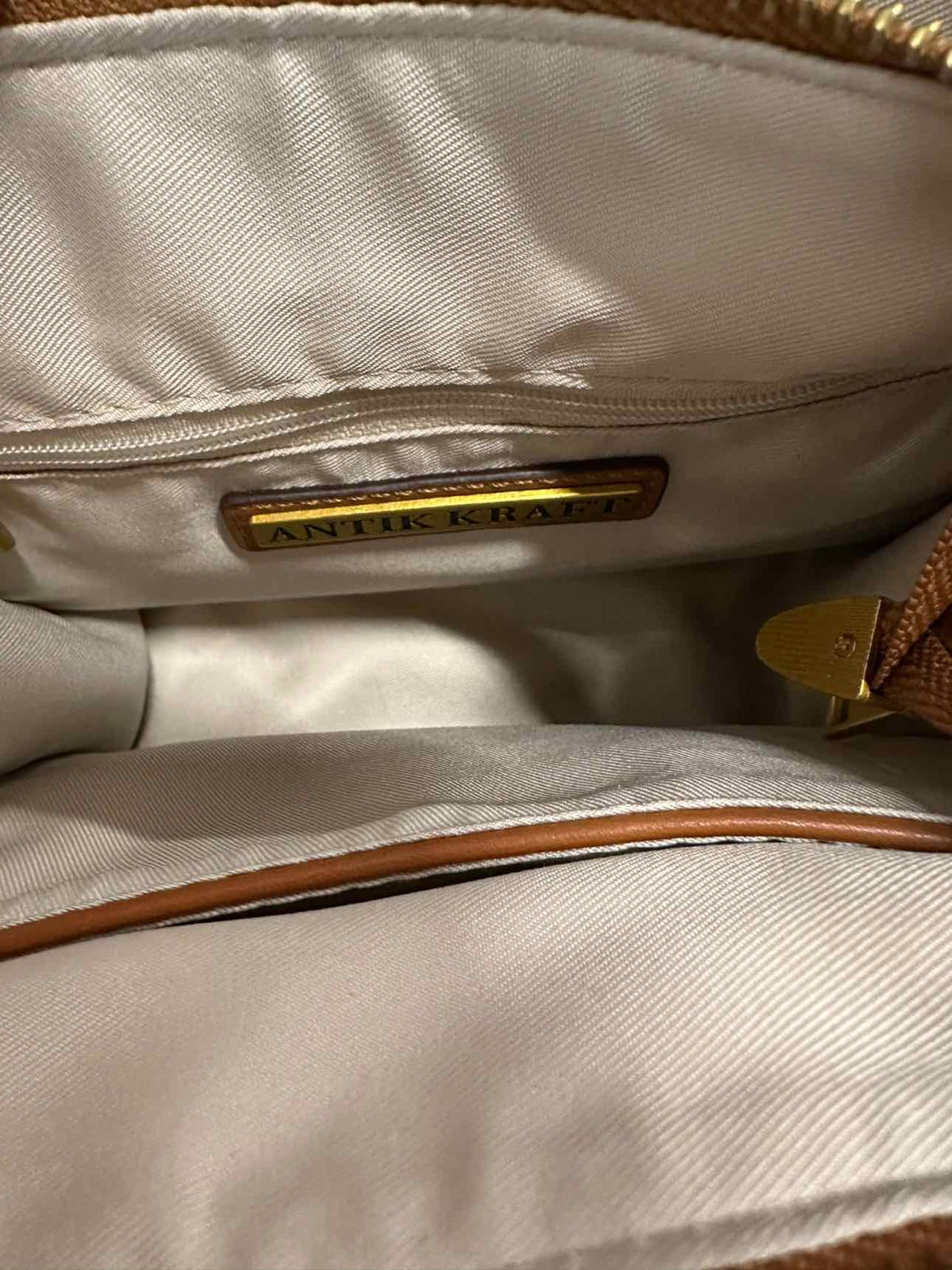 Antik Kraft Cream Faux Leather Crossbody