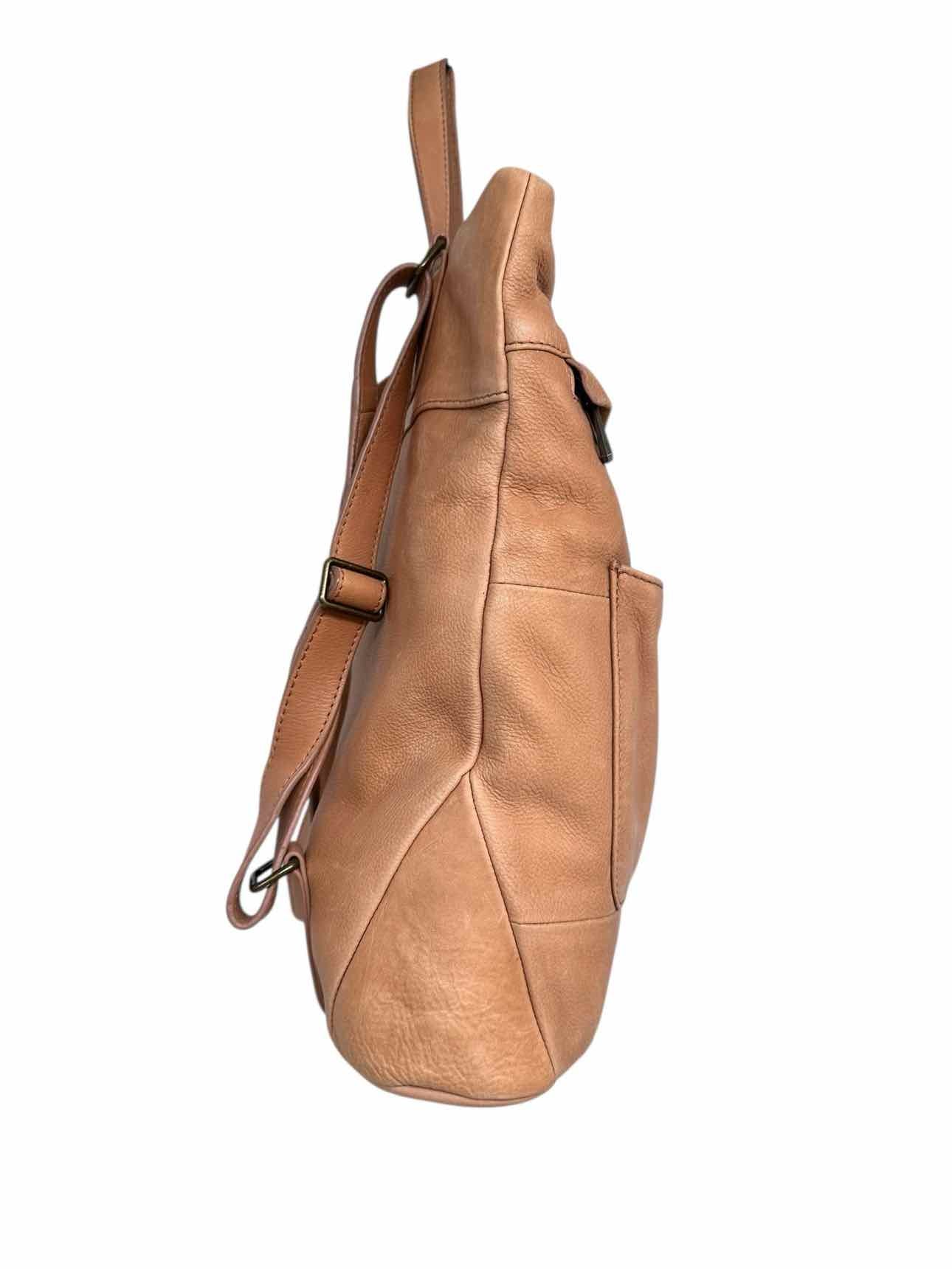 Aspen Tan Leather Convertible Backpack