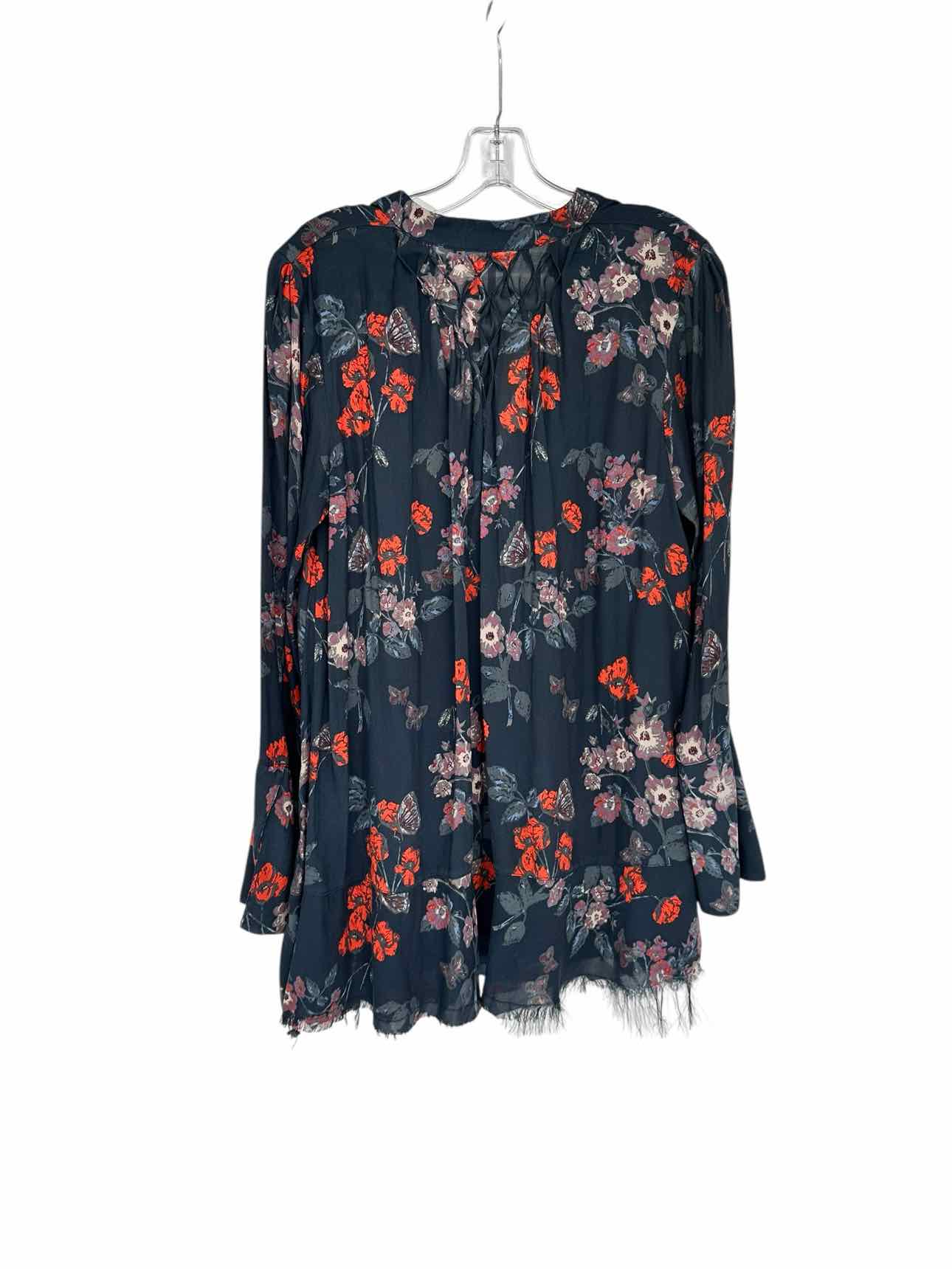 Free People So Fine Pebble Crepe Smocked Tunic Size S