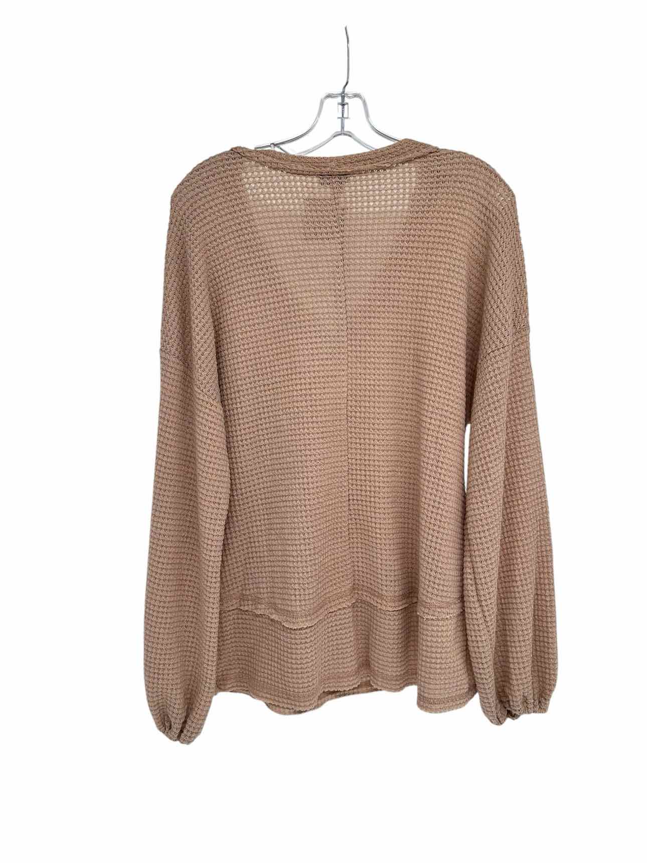 Coco +  Carmen Beige Size S/M Long Sleeve Top **NEW**