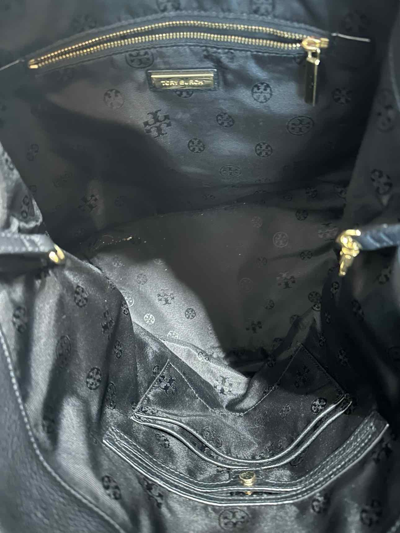 Tory Burch Robinson Tote Black Leather Tote