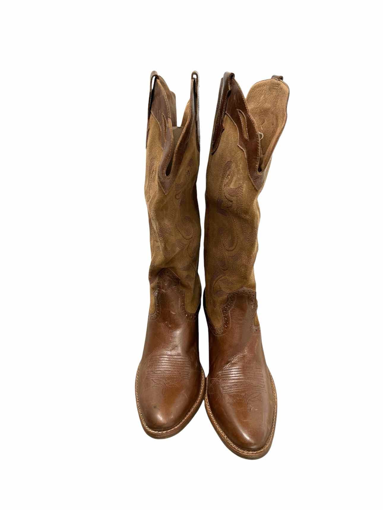 Diego Di Lucca Tan Samara Cowboy Boots Shoe Size 9  **NEW**