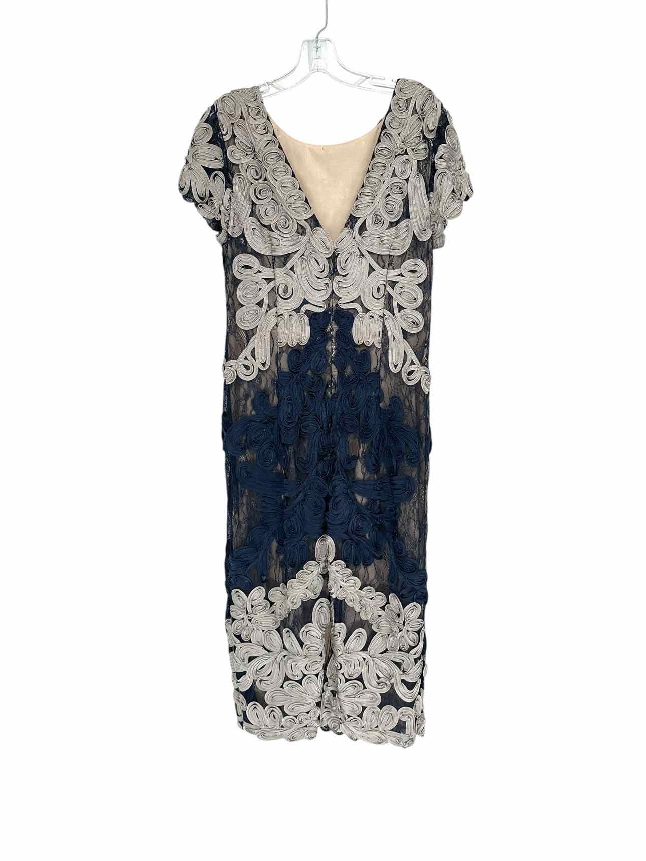JS Collections Jackie Soutache Gray Size 12 Gown