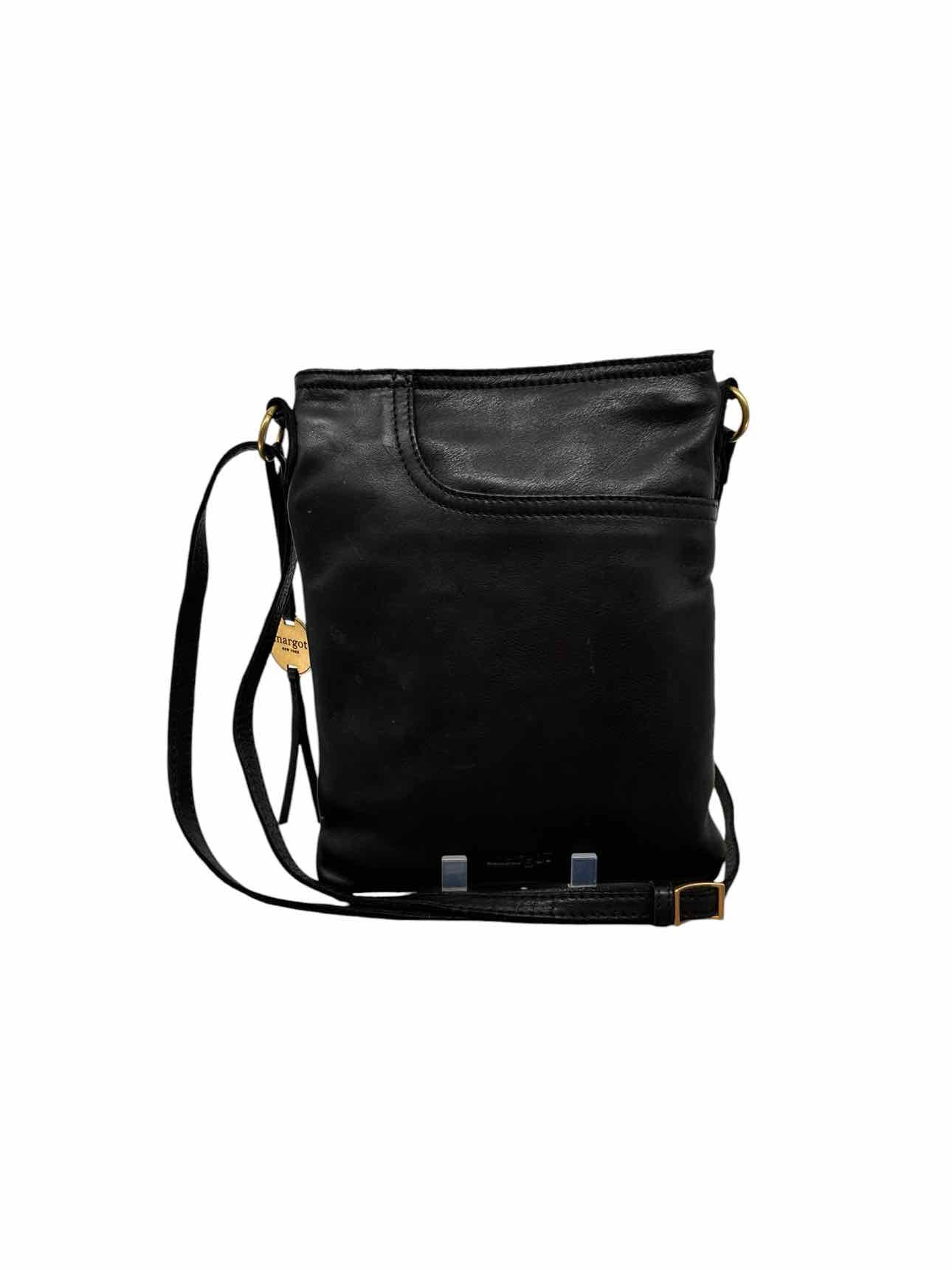 Margot Black Leather Crossbody