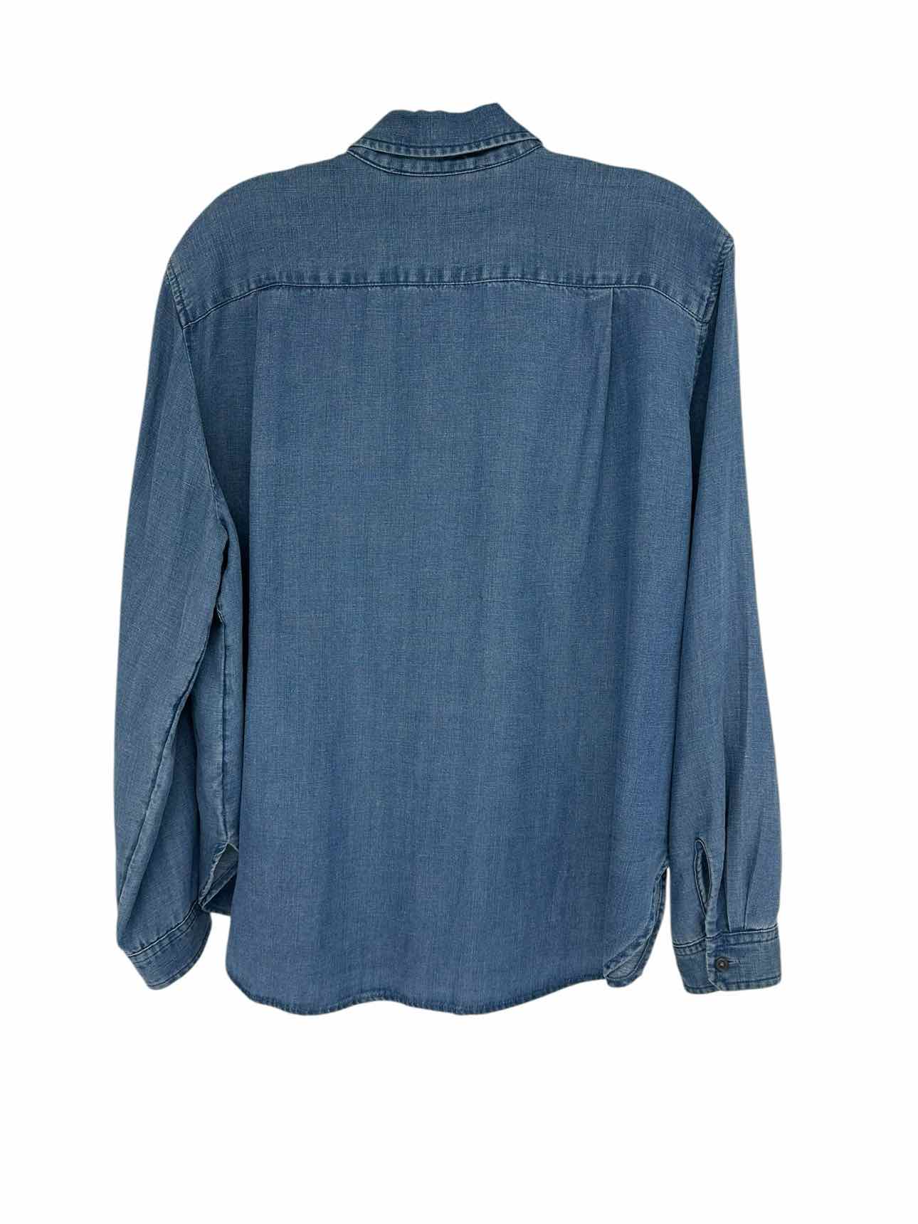 Loft Blue Jean Long Sleeve Top Size PL