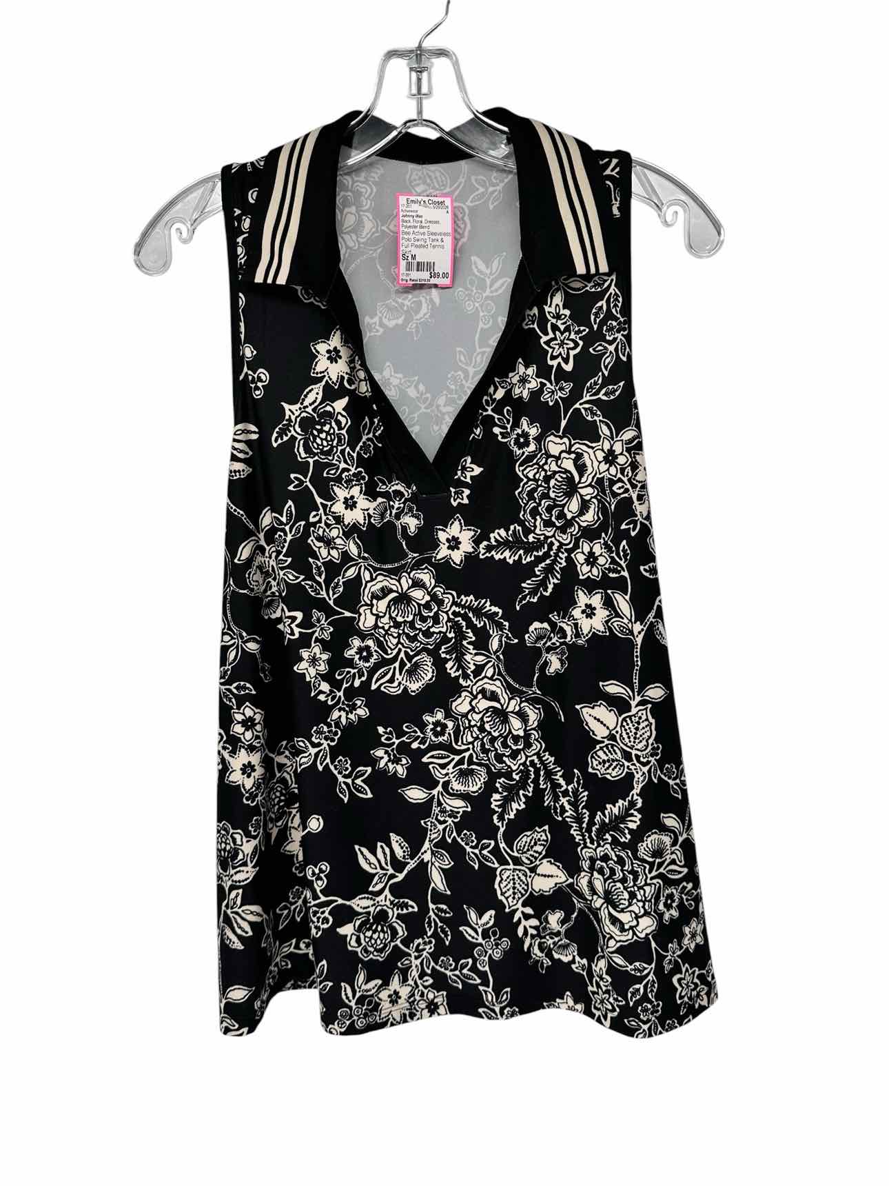 Johnny Was Bee Active Sleeveless Polo Swing Tank & Full Pleated Tennis Skirt Size M