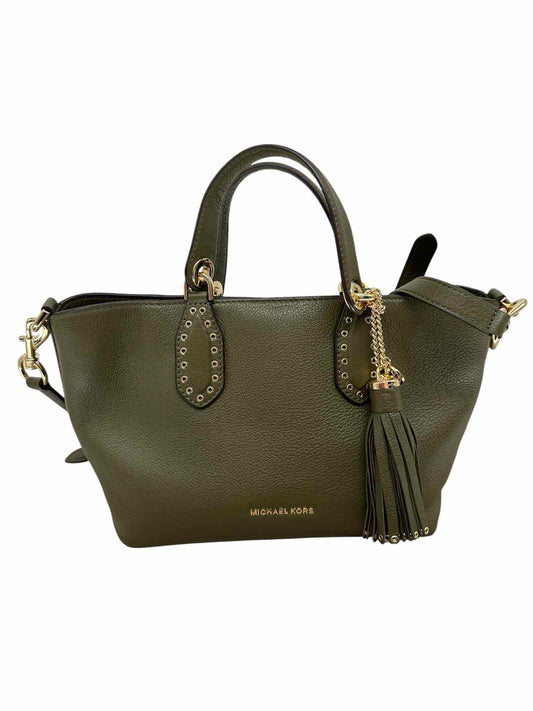 Michael Kors Brooklyn Small Satchel Olive Leather