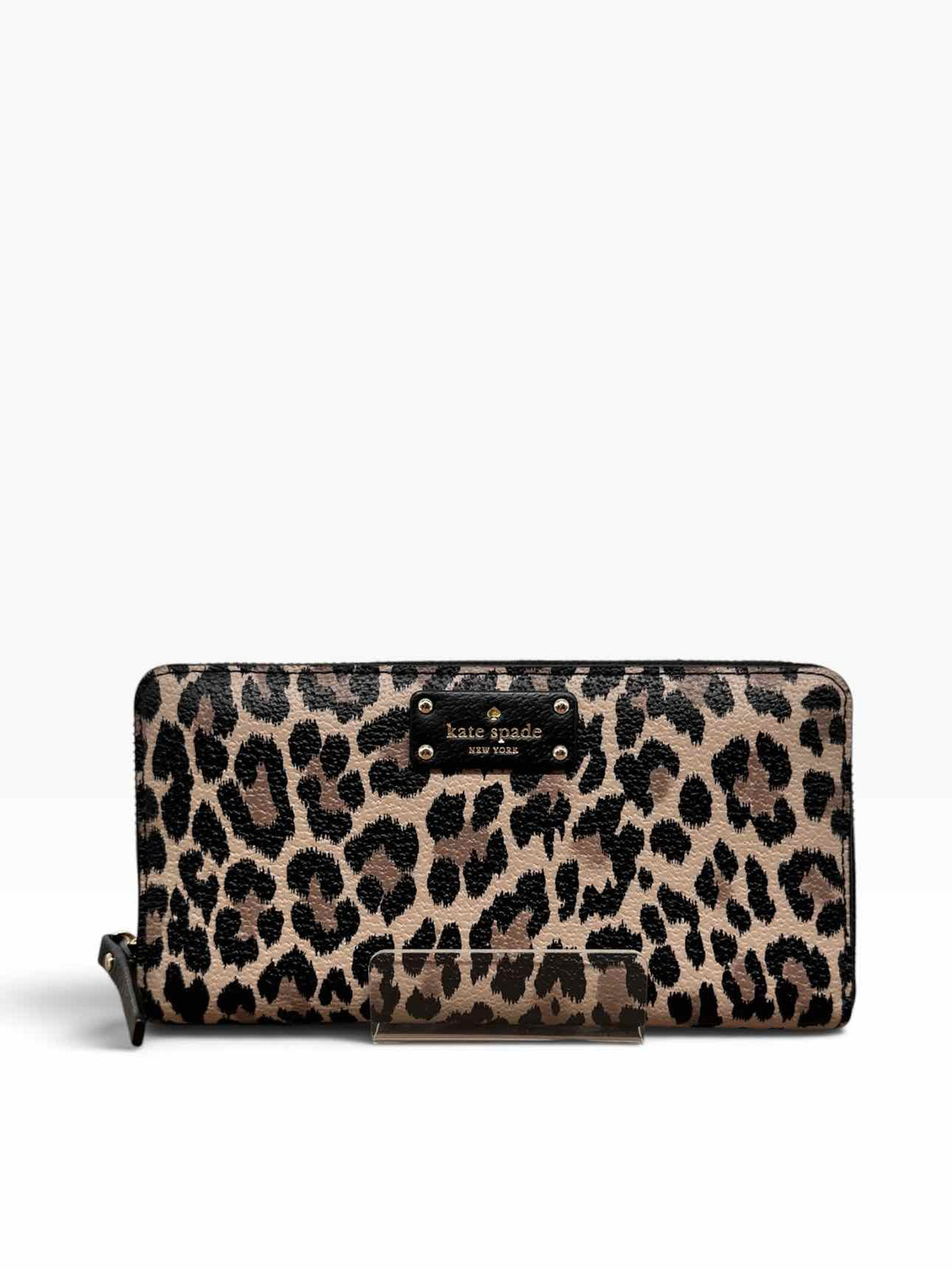 Kate Spade Leopard Print Zip Around Wallet