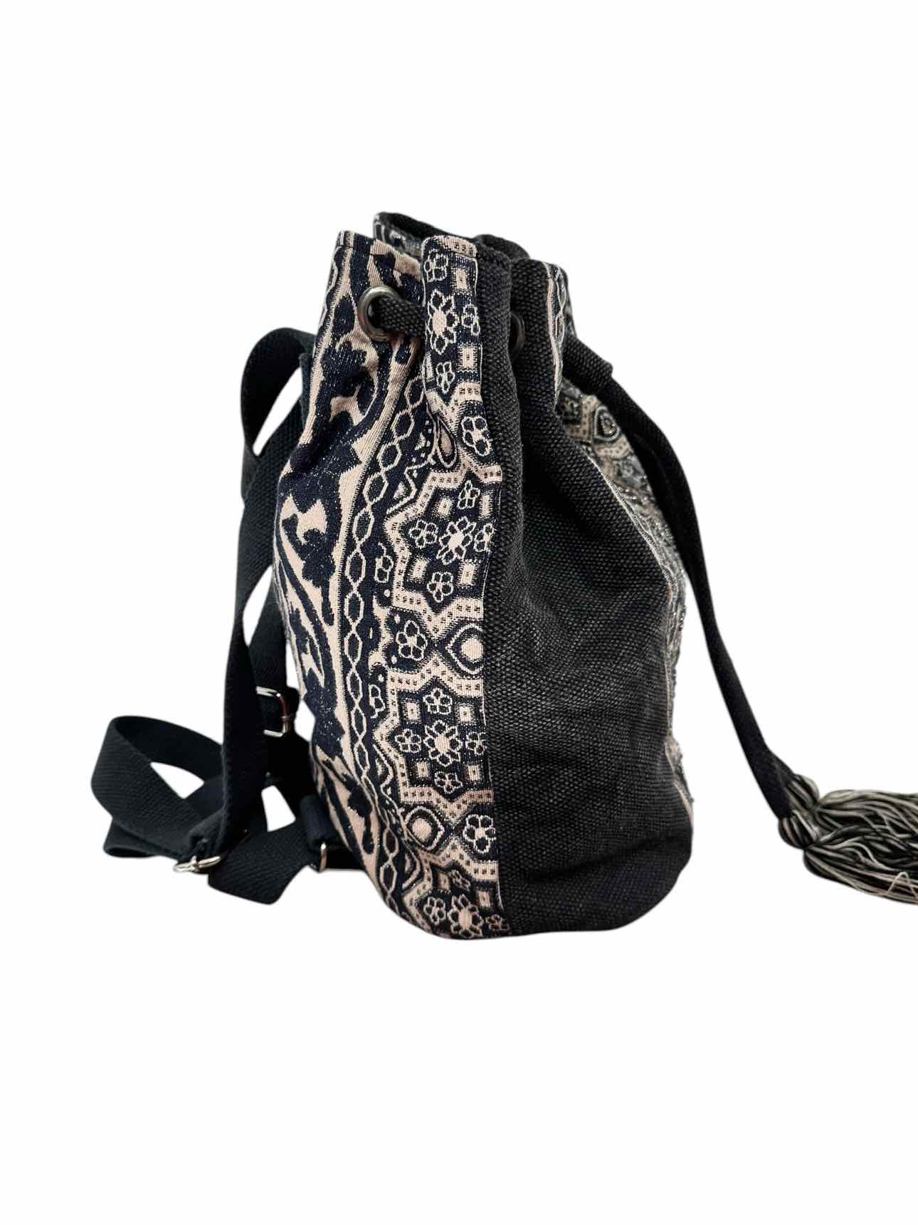 America and Beyond Black Canvas Backpack